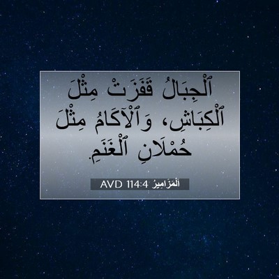 Picture 07 - اَلْمَزَامِيرُ 114:4 AVD - ٱلْجِبَالُ قَفَزَتْ - Bible Verse Picture