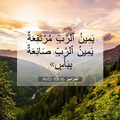 Picture 07 - اَلْمَزَامِيرُ 118:16 AVD - يَمِينُ ٱلرَّبِّ - Bible Verse Picture
