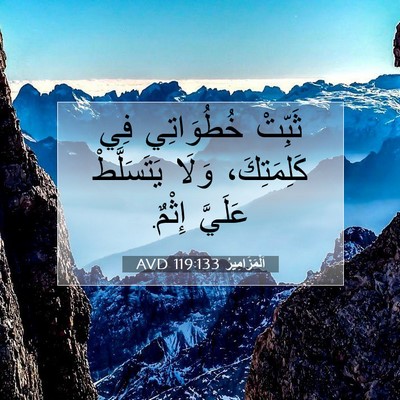 Picture 07 - اَلْمَزَامِيرُ 119:133 AVD - ثَبِّتْ خُطُوَاتِي فِي - Bible Verse Picture