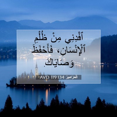 Picture 07 - اَلْمَزَامِيرُ 119:134 AVD - ٱفْدِنِي مِنْ ظُلْمِ - Bible Verse Picture