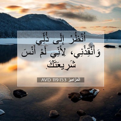 Picture 07 - اَلْمَزَامِيرُ 119:153 AVD - اُنْظُرْ إِلَى ذُلِّي - Bible Verse Picture