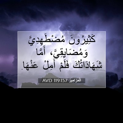 Picture 07 - اَلْمَزَامِيرُ 119:157 AVD - كَثِيرُونَ مُضْطَهِدِيَّ - Bible Verse Picture