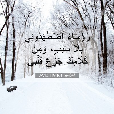 Picture 07 - اَلْمَزَامِيرُ 119:161 AVD - رُؤَسَاءُ ٱضْطَهَدُونِي - Bible Verse Picture