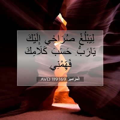 Picture 07 - اَلْمَزَامِيرُ 119:169 AVD - لِيَبْلُغْ صُرَاخِي - Bible Verse Picture