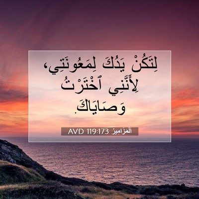 Picture 07 - اَلْمَزَامِيرُ 119:173 AVD - لِتَكُنْ يَدُكَ - Bible Verse Picture