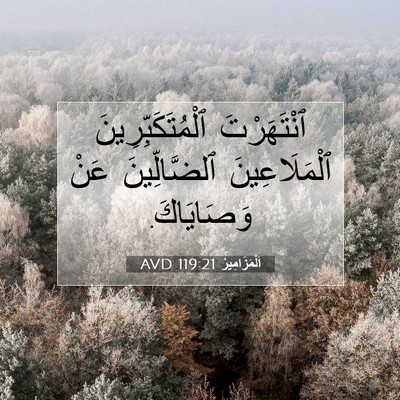 Picture 07 - اَلْمَزَامِيرُ 119:21 AVD - ٱنْتَهَرْتَ - Bible Verse Picture