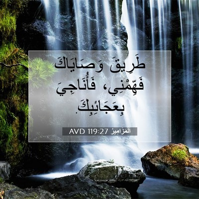 Picture 07 - اَلْمَزَامِيرُ 119:27 AVD - طَرِيقَ وَصَايَاكَ - Bible Verse Picture