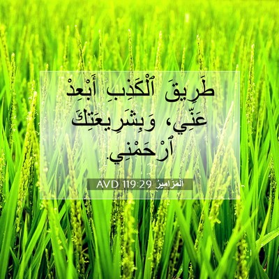 Picture 07 - اَلْمَزَامِيرُ 119:29 AVD - طَرِيقَ ٱلْكَذِبِ - Bible Verse Picture