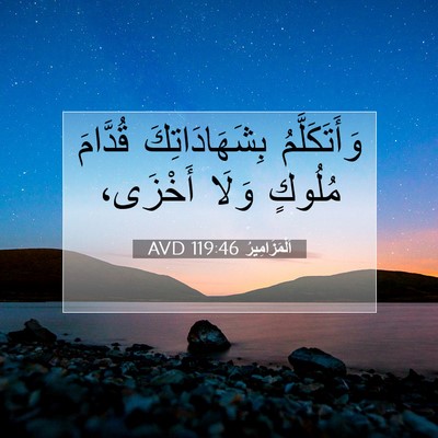 Picture 07 - اَلْمَزَامِيرُ 119:46 AVD - وَأَتَكَلَّمُ - Bible Verse Picture