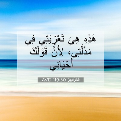 Picture 07 - اَلْمَزَامِيرُ 119:50 AVD - هَذِهِ هِيَ تَعْزِيَتِي - Bible Verse Picture