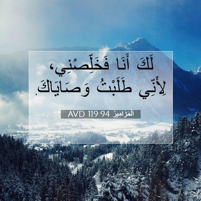 Picture 07 - اَلْمَزَامِيرُ 119:94 AVD - لَكَ أَنَا فَخَلِّصْنِي، - Bible Verse Picture
