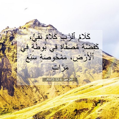 Picture 07 - اَلْمَزَامِيرُ 12:6 AVD - كَلَامُ ٱلرَّبِّ كَلَامٌ - Bible Verse Picture