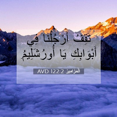 Picture 07 - اَلْمَزَامِيرُ 122:2 AVD - تَقِفُ أَرْجُلُنَا فِي - Bible Verse Picture