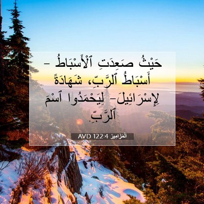 Picture 07 - اَلْمَزَامِيرُ 122:4 AVD - حَيْثُ صَعِدَتِ - Bible Verse Picture