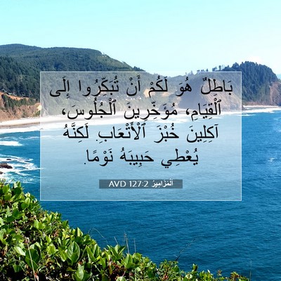 Picture 07 - اَلْمَزَامِيرُ 127:2 AVD - بَاطِلٌ هُوَ لَكُمْ أَنْ - Bible Verse Picture
