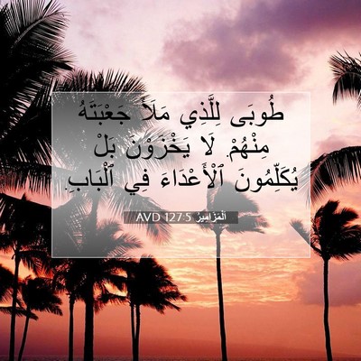 Picture 07 - اَلْمَزَامِيرُ 127:5 AVD - طُوبَى لِلَّذِي مَلَأَ - Bible Verse Picture