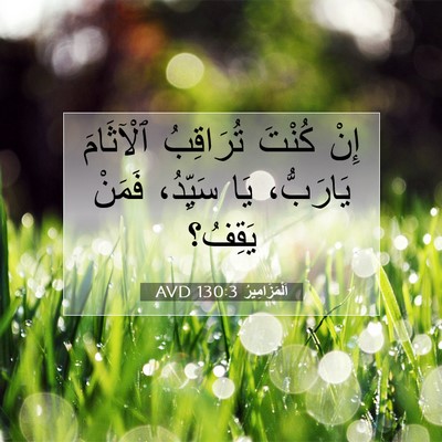 Picture 07 - اَلْمَزَامِيرُ 130:3 AVD - إِنْ كُنْتَ تُرَاقِبُ - Bible Verse Picture