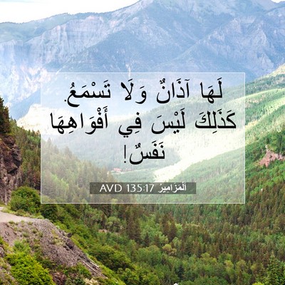 Picture 07 - اَلْمَزَامِيرُ 135:17 AVD - لَهَا آذَانٌ وَلَا - Bible Verse Picture