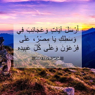 Picture 07 - اَلْمَزَامِيرُ 135:9 AVD - أَرْسَلَ آيَاتٍ - Bible Verse Picture