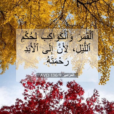 Picture 07 - اَلْمَزَامِيرُ 136:9 AVD - ٱلْقَمَرَ وَٱلْكَوَاكِبَ - Bible Verse Picture