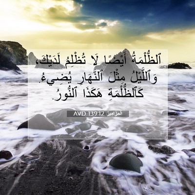 Picture 07 - اَلْمَزَامِيرُ 139:12 AVD - ٱلظُّلْمَةُ أَيْضًا لَا - Bible Verse Picture