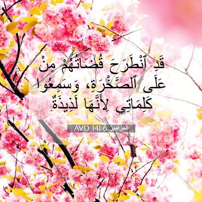 Picture 07 - اَلْمَزَامِيرُ 141:6 AVD - قَدِ ٱنْطَرَحَ - Bible Verse Picture
