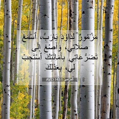 Picture 07 - اَلْمَزَامِيرُ 143:1 AVD - مَزْمُورٌ لِدَاوُدَ - Bible Verse Picture
