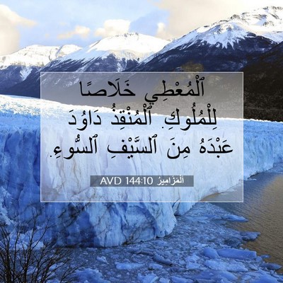Picture 07 - اَلْمَزَامِيرُ 144:10 AVD - ٱلْمُعْطِي خَلَاصًا - Bible Verse Picture
