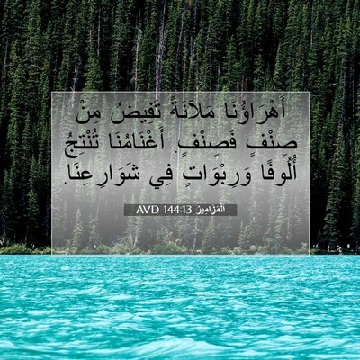 Picture 07 - اَلْمَزَامِيرُ 144:13 AVD - أَهْرَاؤُنَا مَلآنَةً - Bible Verse Picture
