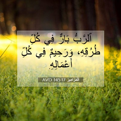 Picture 07 - اَلْمَزَامِيرُ 145:17 AVD - ٱلرَّبُّ بَارٌّ فِي كُلِّ - Bible Verse Picture