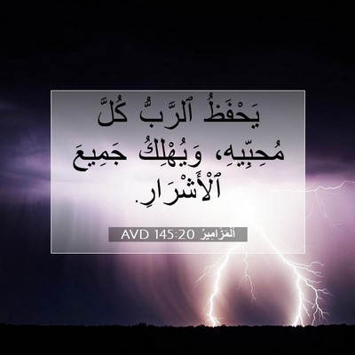 Picture 07 - اَلْمَزَامِيرُ 145:20 AVD - يَحْفَظُ ٱلرَّبُّ كُلَّ - Bible Verse Picture