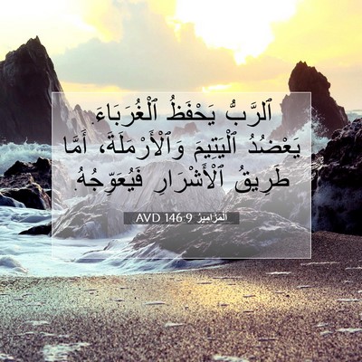 Picture 07 - اَلْمَزَامِيرُ 146:9 AVD - ٱلرَّبُّ يَحْفَظُ - Bible Verse Picture