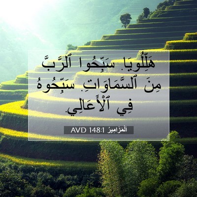 Picture 07 - اَلْمَزَامِيرُ 148:1 AVD - هَلِّلُويَا. سَبِّحُوا - Bible Verse Picture