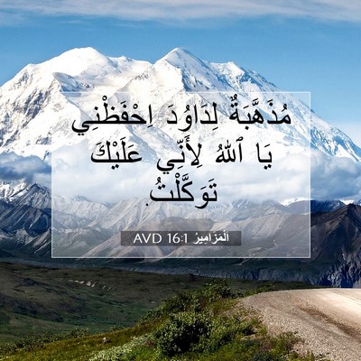 Picture 07 - اَلْمَزَامِيرُ 16:1 AVD - مُذَهَّبَةٌ لِدَاوُدَ - Bible Verse Picture