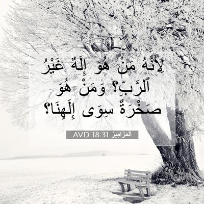Picture 07 - اَلْمَزَامِيرُ 18:31 AVD - لِأَنَّهُ مَنْ هُوَ إِلَهٌ - Bible Verse Picture
