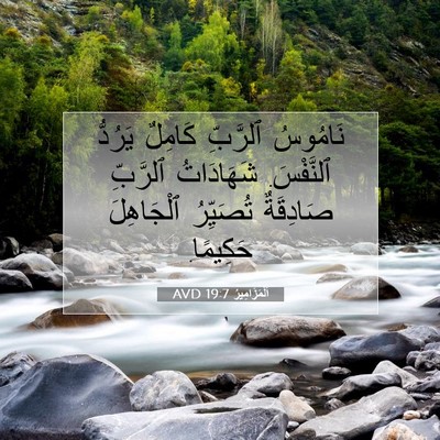 Picture 07 - اَلْمَزَامِيرُ 19:7 AVD - نَامُوسُ ٱلرَّبِّ كَامِلٌ - Bible Verse Picture