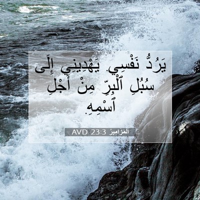 Picture 07 - اَلْمَزَامِيرُ 23:3 AVD - يَرُدُّ نَفْسِي. - Bible Verse Picture