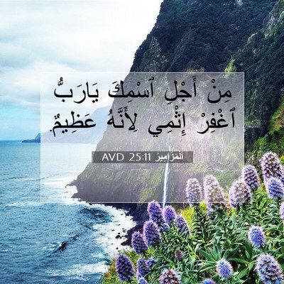 Picture 07 - اَلْمَزَامِيرُ 25:11 AVD - مِنْ أَجْلِ ٱسْمِكَ - Bible Verse Picture