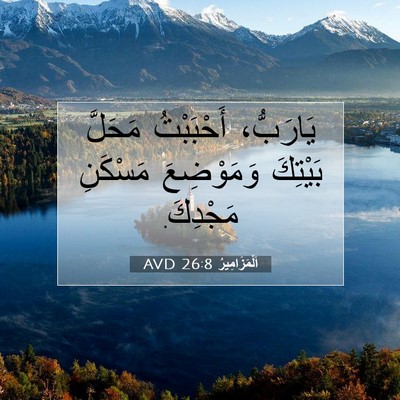 Picture 07 - اَلْمَزَامِيرُ 26:8 AVD - يَارَبُّ، أَحْبَبْتُ - Bible Verse Picture
