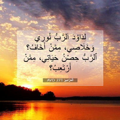 Picture 07 - اَلْمَزَامِيرُ 27:1 AVD - لِدَاوُدَ اَلرَّبُّ - Bible Verse Picture