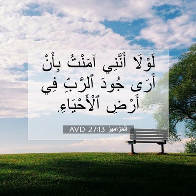 Picture 07 - اَلْمَزَامِيرُ 27:13 AVD - لَوْلَا أَنَّنِي آمَنْتُ - Bible Verse Picture