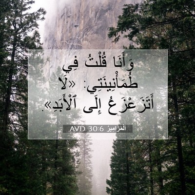 Picture 07 - اَلْمَزَامِيرُ 30:6 AVD - وَأَنَا قُلْتُ فِي - Bible Verse Picture