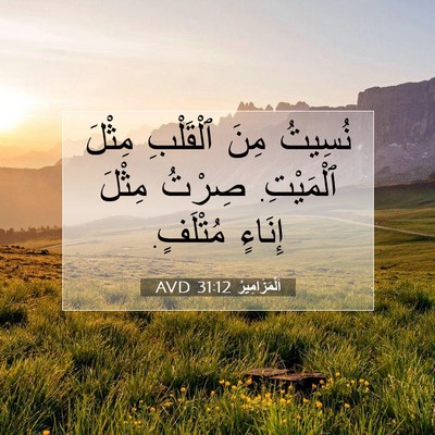 Picture 07 - اَلْمَزَامِيرُ 31:12 AVD - نُسِيتُ مِنَ ٱلْقَلْبِ - Bible Verse Picture