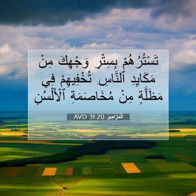 Picture 07 - اَلْمَزَامِيرُ 31:20 AVD - تَسْتُرُهُمْ بِسِتْرِ - Bible Verse Picture