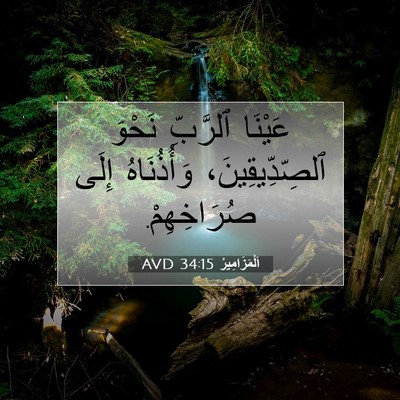 Picture 07 - اَلْمَزَامِيرُ 34:15 AVD - عَيْنَا ٱلرَّبِّ نَحْوَ - Bible Verse Picture