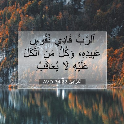 Picture 07 - اَلْمَزَامِيرُ 34:22 AVD - ٱلرَّبُّ فَادِي نُفُوسِ - Bible Verse Picture