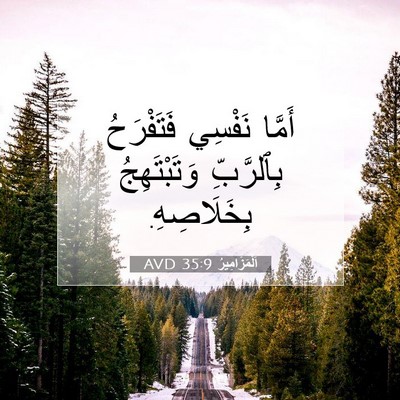 Picture 07 - اَلْمَزَامِيرُ 35:9 AVD - أَمَّا نَفْسِي فَتَفْرَحُ - Bible Verse Picture
