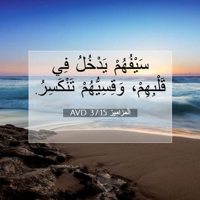 Picture 07 - اَلْمَزَامِيرُ 37:15 AVD - سَيْفُهُمْ يَدْخُلُ فِي - Bible Verse Picture