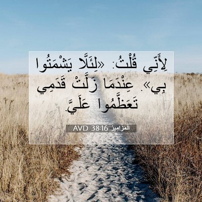 Picture 07 - اَلْمَزَامِيرُ 38:16 AVD - لِأَنِّي قُلْتُ: «لِئَلَّا - Bible Verse Picture