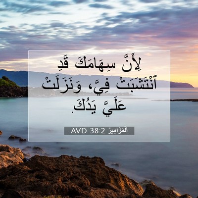 Picture 07 - اَلْمَزَامِيرُ 38:2 AVD - لِأَنَّ سِهَامَكَ قَدِ - Bible Verse Picture